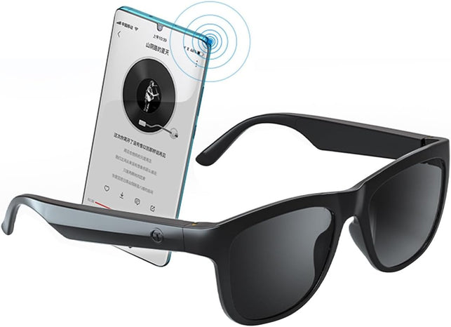 GS01 Smart Bluetooth Sunglasses, Audio Sunglasses with Speaker, UV400 Polarized Lens, Open Ear Music, Touch Control
