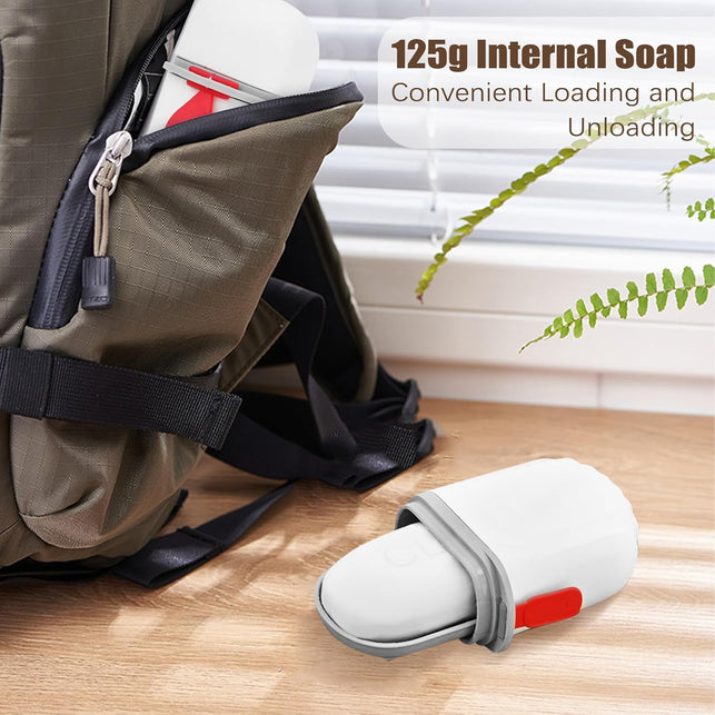 Zoyiancy 4Pcs Travel Soap Box Soap Case with Lid, Portable Soaps Container Waterproof Leakproof with Draining Layer Soaps Dish for Travel Camp Outdoor Bathroom (White, Black)