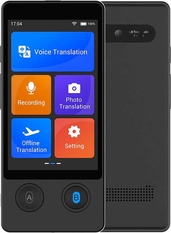 Language Translator Device 144 Languages and Accents with 3.7 Inch Touchscreen [Latest Generation Smart Translator-W12] AI Image Translator Device Portable Two-Way Voice Translator