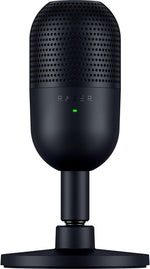 Razer Seiren V3 Mini USB Microphone: Condenser Mic - Supercardioid Pickup Pattern - Tap-To-Mute Sensor with LED Indicator - Shock Absorber - Ultra Compact - PC, Discord, OBS Studio, Xsplit - Black