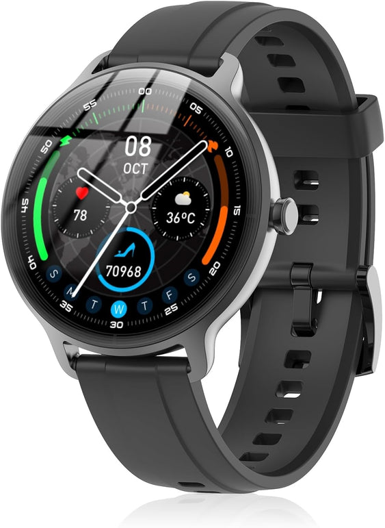 Smart Watch for Women Men (Answer/Make Calls), Smartwatches Built-In AI Voice, 1.27" HD Touch Fitness Watch with Heart Rate/Sleep/Step/Spo2 Monitor, 100+ Sports Modes & IP68 Waterproof for Android Ios