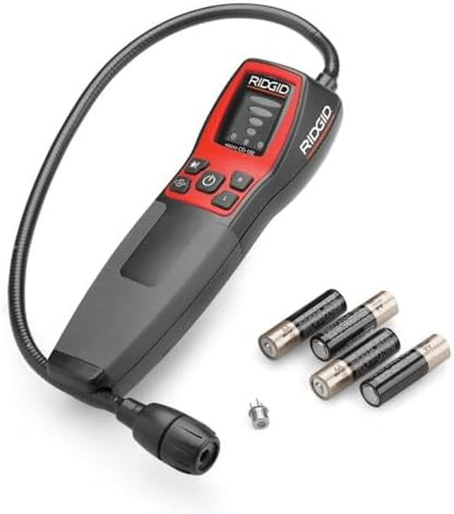RIDGID 36163 CD-100 Micro Combustible Gas Handheld Diagnostic Detector with 16" Flexible Probe and Visual, Audible, and Vibration Alarms