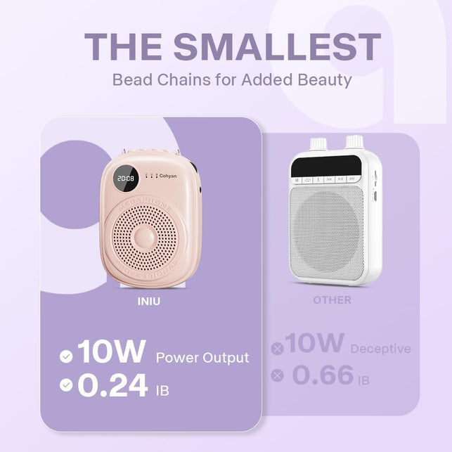 Voice Amplifier for Teachers, Portable Bluetooth Wired Microphone & Speaker, Rechargeable Bullhorn Megaphone for Classroom, Meetings, Yoga, Training, Tour Guides Wired Microphone (K18)