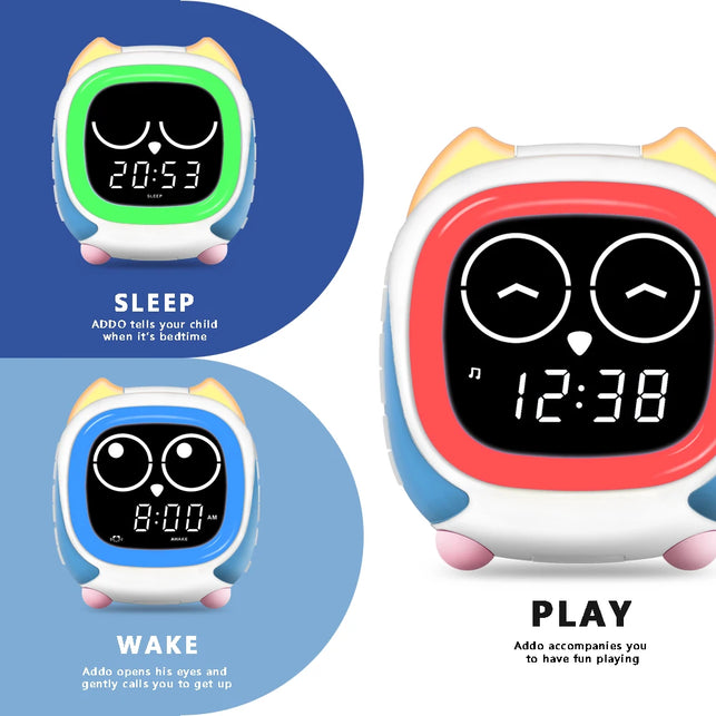 Kids Alarm Clock,Sunrise/Sunset Simulation Bedside Lamp Grow Children'S Clock Trainer Bluetooth Music Player,White Noise Machine