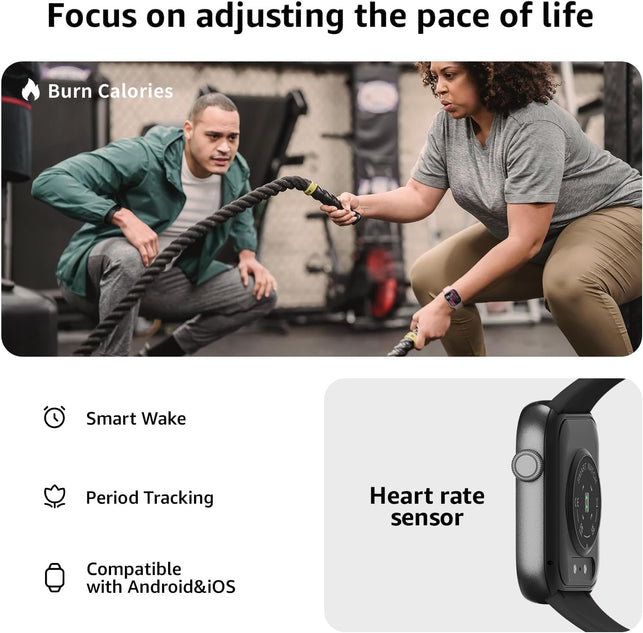 Smart Watch for Men Women Answer/Make Call, 1.85" Smartwatch, Fitness Watch with Heart Rate Blood Pressure Sleep Monitor, 140+Sports, IP68 Waterproof Step Counter Watch Compatible with Android Ios