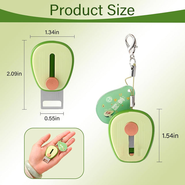 Pocket Fruit Peeler - Retractable Vegetable Peeler,Avocado-Shaped Kitchen Gadgets,Folding Stainless Steel Fruit Cutter for Travel Picnics Camping Outdoor（4Pcs）