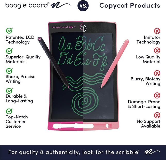 Boogie Board Blackboard Smart Scan Reusable Notebook - Authentic and Original Letter Size Writing Tablet with Stylus for Home, College Studying, and Office - Black, 8.5 X 11
