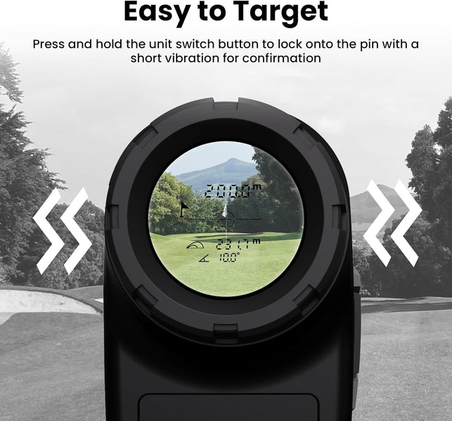 Mileseey Golf Range Finder with Slope On/Off,1000 Metres,±0.5M Accuracy,Flag Lock with Vibration, Magnification,Scan Measurement for Golfers