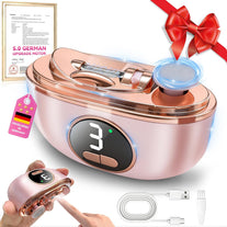 2026 Upgraded 3-In-1 Automatic Electric Nail Clipper【5.0 German Power Motor】【3 Smart Modes & Double-Blade】【Safe Nail Trimmer Polishing】 with LED Light & Dust Storage, Quiet & Gentle for Senior Adults (Pink 01)