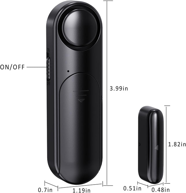 Window and Door Alarm When Opened (5 Pack) for Kids Safety/Home Security, Sliding Glass Front Door Opening Sensor Alarms for Dementia, 120Db Burglar Alert, Ideal for Business, Garage, Apartment, Black