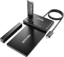 Unitek M.2 Nvme SSD Enclosure Adapter – 10 Gbps Hard Drive Reader Tool Free Pcie Nvme Adapter External USB 3.2 M2 SATA Case Converter Supports M Key Any Sizes M.2 2.5
