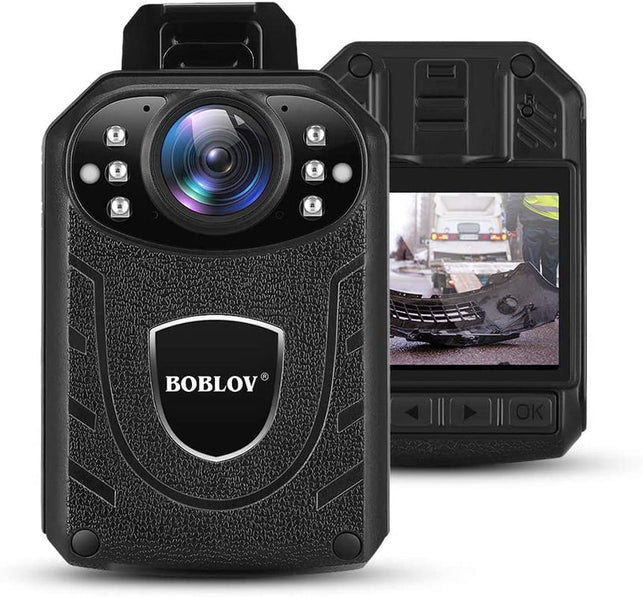BOBLOV KJ21 Body Camera, 1296P Body Wearable Camera Support Memory Expand Max 128G 8-10Hours Recording Police Body Camera Lightweight and Portable Easy to Operate Clear Nightvision (KJ21 Only)