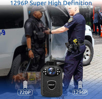 BOBLOV KJ21 Body Camera, 1296P Body Wearable Camera Support Memory Expand Max 128G 8-10Hours Recording Police Body Camera Lightweight and Portable Easy to Operate Clear Nightvision (KJ21 Only)
