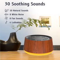 Brownnoise Sound Machine with 30 Soothing Sounds 12 Colors Night Light White Noise Machine for Adults Baby Kids Sleep Machines with 36 Volume Levels Memory Function 5 Timers for Home Office Travel