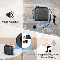 Portable Voice Amplifier Megaphone Mini Audio Speaker with Microphone Rechargeable Ultralight Loudspeaker for Teachers