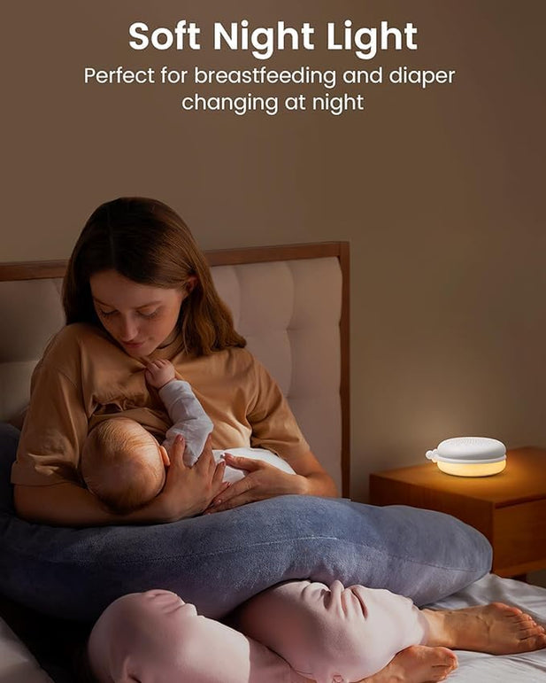 Glocusent White Noise Machine,3-In-1 Portable Sound Machine for Baby