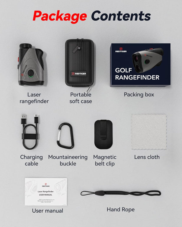 REDTIGER 1200 Yards Golf Range Finder with Slope, 7X Magnification