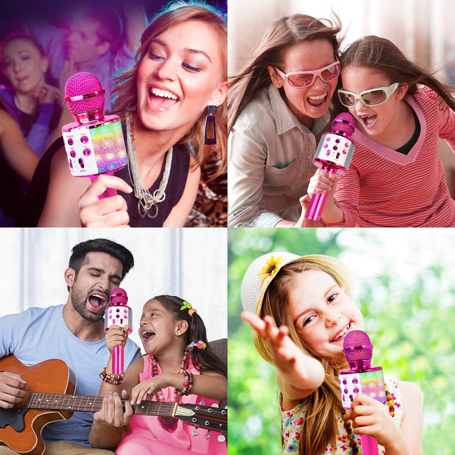 Bluefire 4 in 1 Handheld Karaoke Microphone Portable Karaoke System(Purple)