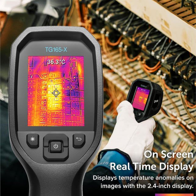 FLIR TG165-X Thermal Imaging Camera with Bullseye Laser: Commercial Grade Infrared Camera for Building Inspection, HVAC and Electrical