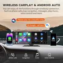 Largest 11.5" Portable Apple Carplay Screen for Car, 4K Wireless Car Play & Android Auto, Upgrade Touchscreen with Dash Cam,App Control/Loop Recording/Backup Camera/Mirror Link/Gps/Fm for All Vehicles