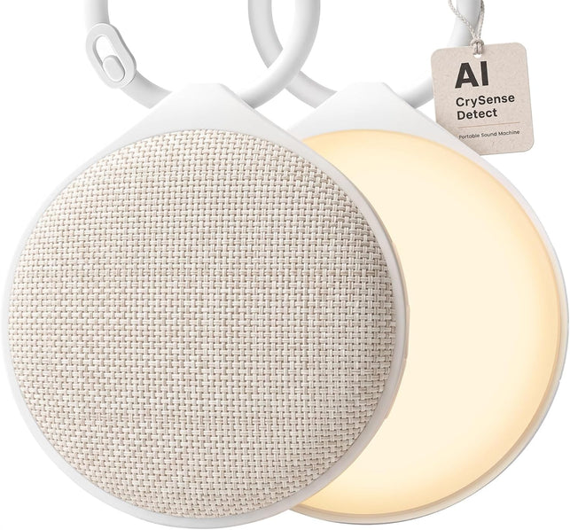 Glocusent Portable White Noise Machine with Night Light,Baby Sound Machine
