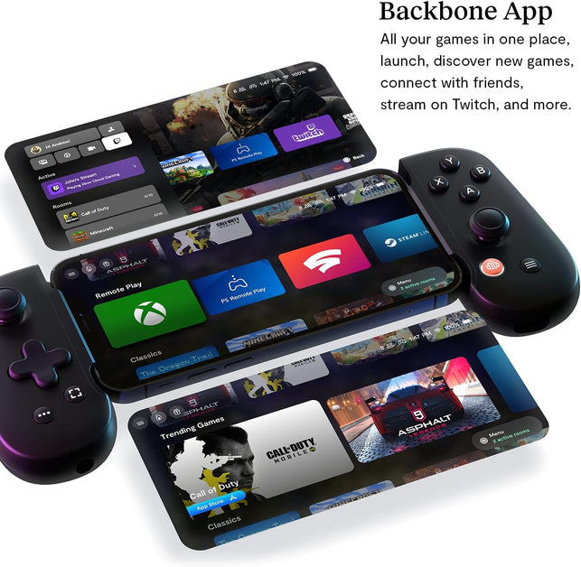 BACKBONE One Mobile Gaming Controller for Iphone (Lightning) - 1St Gen - Turn Your Iphone into a Gaming Console - Play Xbox, Playstation, Call of Duty, Roblox, Minecraft, Genshin Impact & More