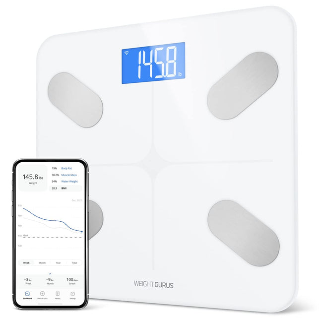 Greater Goods Digital Wi-Fi Smart Scale with Free App, Measures Key Body Composition, Including Weight, Body Fat, BMI, and Muscle Mass, Designed in St. Louis