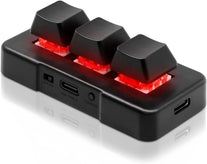 3 Key Mini Keypad Wireless USB 2 in 1 Mechanical Gaming Macro Keyboard Customized Programmable OSU Keypad with RGB Led for PC Gaming OSU Office Work HID