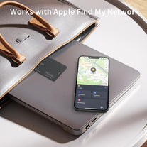 Wallet Tracker Card, Wireless Rechargeable and Reusable Wallet Finder Works with Apple Find My(Ios Only), Item Locator for Wallet, Luggage Tags and More