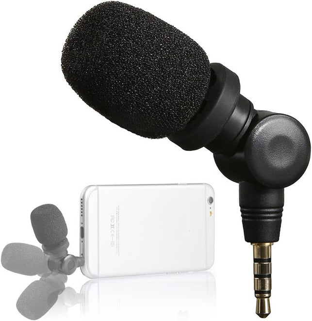 Saramonic Smartmic Mini Condenser Flexible Microphone for Smartphones,Vlogging Microphone for Iphone and Youtube Video, Mic for Ios Apple Iphone Ipad and Android Phone