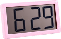 SENECESLI Small Magnetic Digital Clock, 3.3In Screen Travel Clock for Car, Compact Battery Operated for Bedroom, 12 Hour Display with Stand for Classroom (Pink)