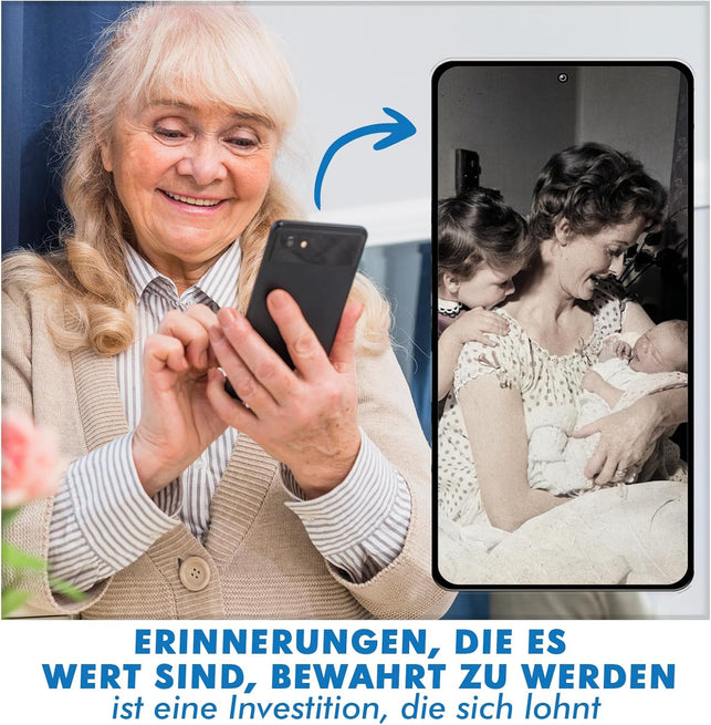 KLIM K2 Mobile Film Scanner 35Mm - Free APP - New Version - Positive & Negative Converter, Slide & Photo Digitizer, 35Mm Color Developing Kit Essential - Top Choice for Preserving Old Photos