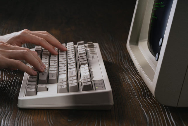 8Bitdo Retro Mechanical Keyboard, Bluetooth/2.4G/Usb-C Hot Swappable Gaming Keyboard with 87 Keys, Dual Super Programmable Buttons for Windows and Android - M Edition