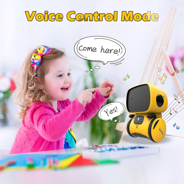 REMOKING Robot Toy for Kids,Stem Educational Robotics,Dance,Sing,Speak,Walk in Circle,Touch Sense,Voice Control, Your Children Fun Partners,Gift Toys for 3 4 5 6 7 Year Old Boys Girls (Yellow)