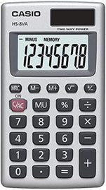 Casio HS-8VA, Solar Powered Standard Function Calculator