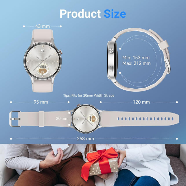 Aeac Smart Watch for Women Men,1.32" AMOLED Touchscreen Fitness Tracker,Make/Answer Calls, Activity Trackers with Heart Rate/Sleep/Spo2 Monitor,110+ Sport Modes Waterproof Fitness Watch