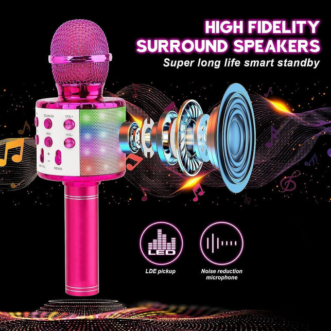 Bluefire 4 in 1 Handheld Karaoke Microphone Portable Karaoke System(Purple)
