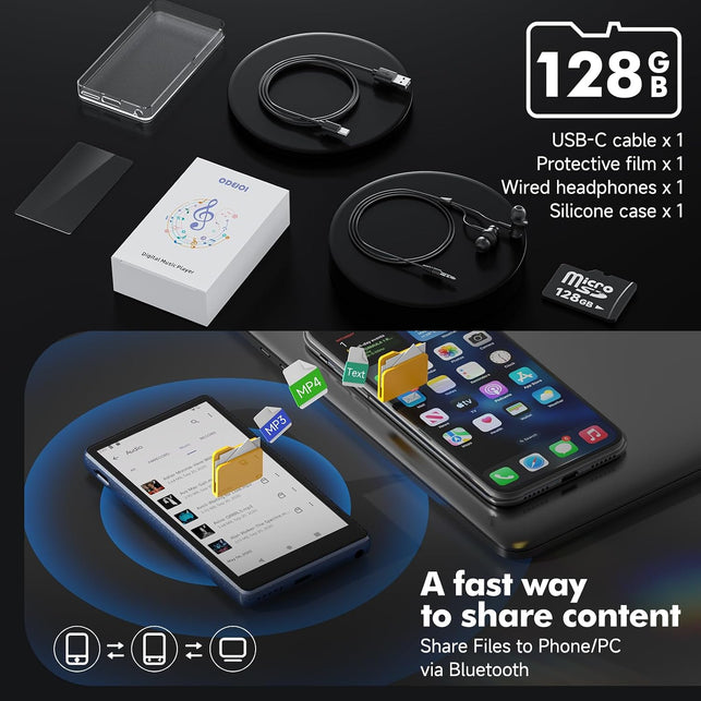 163GB Android MP3 Player with Bluetooth and Wifi, 4.5" Touchscreen