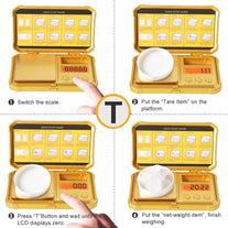 Fuzion Gram Scale 200G/0.01G, Jewelry Scales Digital Weight Grams and Ounces, Digital Pocket Herb Scale with 6 Modes, Tare for Herbs, Jewelry, Small(50G Weight & Battery Included)