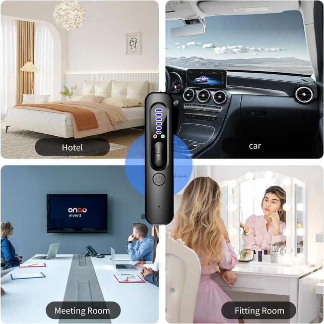 SELOWEA Hidden Camera Detector - anti Spy/Car GPS Tracker/Rf Signal/Bug Sweeper/Hidden Devices/Listening Device Detector - Portable Bug Finder for Office Car Hotel Travel