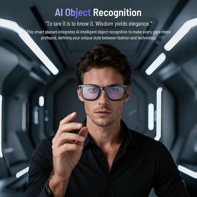 4K AI Smart Glasses with Camera, Bluetooth Call & Photochromic | 8MP Video Recording Glasses & Audio, Real-Time Translation, Voice Control. IP67 Waterproof for Life Vlog Travel