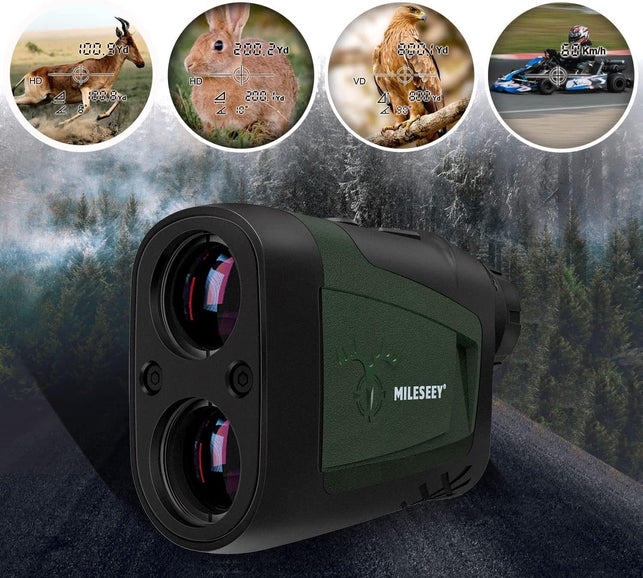 Mileseey Laser Rangefinder Hunting 900Yards, Angle Horizontal & Vertical Distance, Scan Mode, Speed, Accurate, 6X Magnification Archery Rangefinder, Rain Mode in Rain and Fog, Hardcase