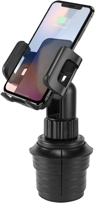 Cellet Car Cup Holder Phone Mount, Phone Holder Mount Cradle Universal Adjustable Compatible for All Smartphones Apple Iphone, Samsung Galaxy Note, LG, Moto Google Pixel (Regular Neck)