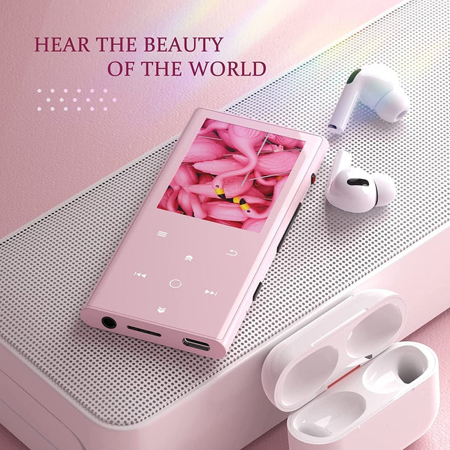COCONISE 64GB Mp3 Player with Bluetooth 5.2, COCONISE Music Player with Speaker Hi-Fi Lossless Sound Quality, with FM Radio, Voice Recording, E-Book Function,Super Light Perfect for Running