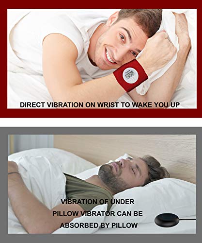 CoolFire Vibrating Alarm Clock - Silent Alarm Wristband Vibrating Alarm Watch. Silent Wrist Shock Alarm Clock. Vibration Alarm Bracelet, Alarm Clock for Sleepers & Smart Alarm Clock USB (Purple)