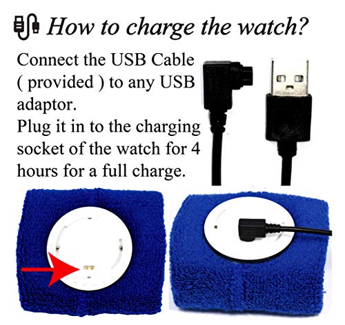 CoolFire Vibrating Alarm Clock - Silent Alarm Wristband Vibrating Alarm Watch. Silent Wrist Shock Alarm Clock. Vibration Alarm Bracelet, Alarm Clock for Sleepers & Smart Alarm Clock USB (Purple)
