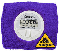 CoolFire Vibrating Alarm Clock - Silent Alarm Wristband Vibrating Alarm Watch. Silent Wrist Shock Alarm Clock. Vibration Alarm Bracelet, Alarm Clock for Sleepers & Smart Alarm Clock USB (Purple)