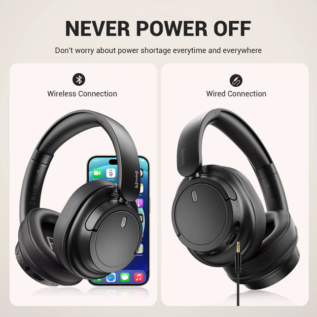 Oneodio Supereq V16 Wireless Bluetooth 5.3 Headphones 40Mm Driver Headsets 90Hrs Playtime Over-Ear Bluetooth Headset