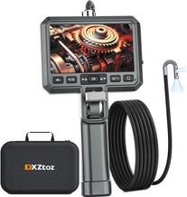 Dxztoz Dual-Lens Articulating Borescope with Light, 0.25In Ultra-Thin Probe, 5-Inch IPS Industrial Endoscope Inspection Camera Scope for Engine Aircraft Automotive Mechanic Electrician-5Ft