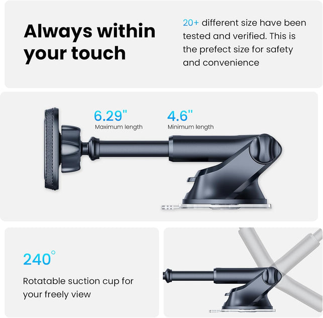 Apps2Car Magnetic Car Phone Holder, Mobile Phone Holder for Car